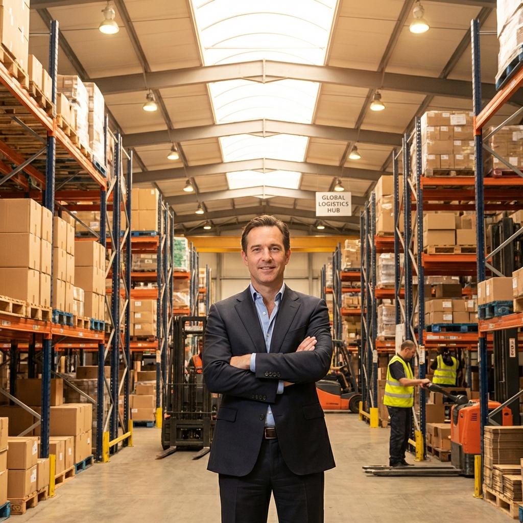 Business executive in warehouse - Asset Backed Lending