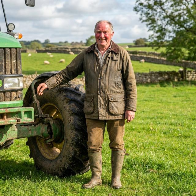 Farmer with tractor