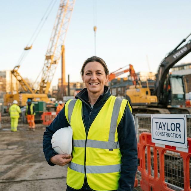 Construction business owner on site